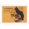 thumbnail image 1 of A La Bodiniere - Works Drawings Paintings of T. A. Steinlen - Vintage Exhibition Poster by Théophile Alexandre Steinlen c.1894 - Fine Art Rolled Canvas Print 27in x 40in, 1 of 4