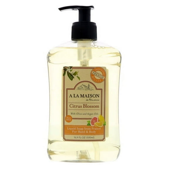A La Maison De Provence Liquid So ap For Hand And Body Citrus Blossom, 16.9 Oz