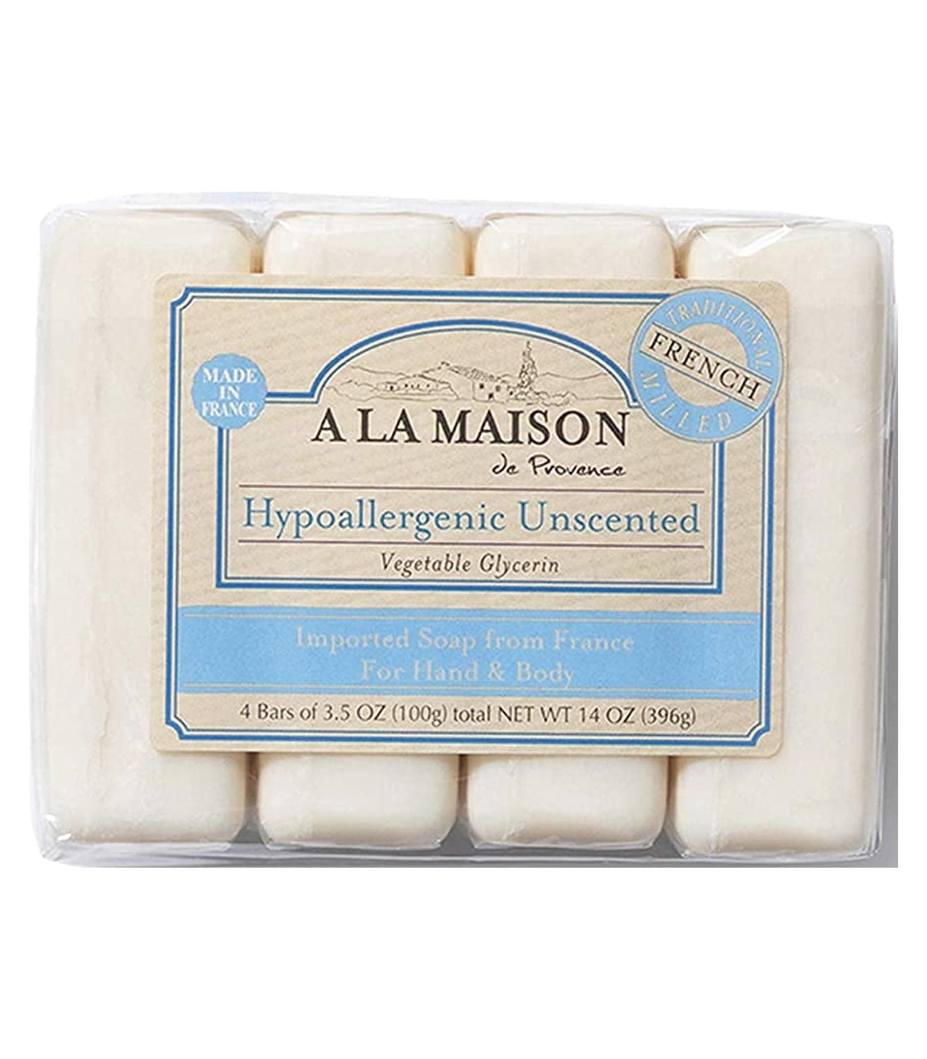 A La Maison Hypoallergenic Unscented Bar Soap - Triple French