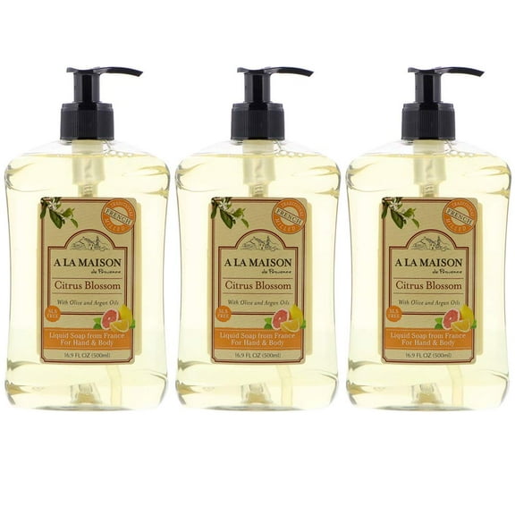 A La Maison Liquid So ap for Hand and Body, Citrus Blossom, 16.9 oz - 3 Pack