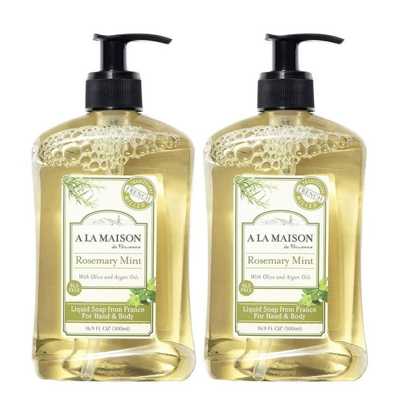 A La Maison Liquid Soap for Hand & Body, Rosemary Mint, 16.9 oz - 2 Pack