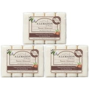 A La Maison de Provence Bar Soap, Sweet Almond, 3.5 oz each 12 Bars Total