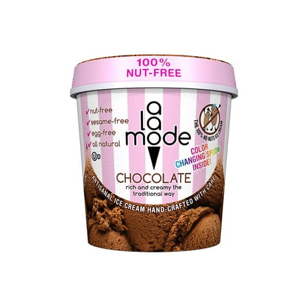 A La Mode Allergen (Nut, Sesame & Egg) Free Chocolate Ice Cream Pints, 6 Ct.