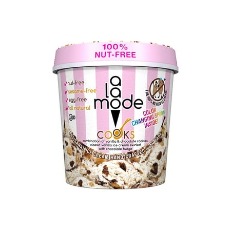 A La Mode Allergen (Nut, Sesame & Egg) Free Cooks Ice Cream Pints, 6 Ct.