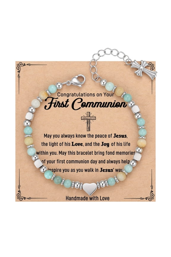 A Ladies Cross Christian Baptism Confirmation Gift, First Communion Bracelet.