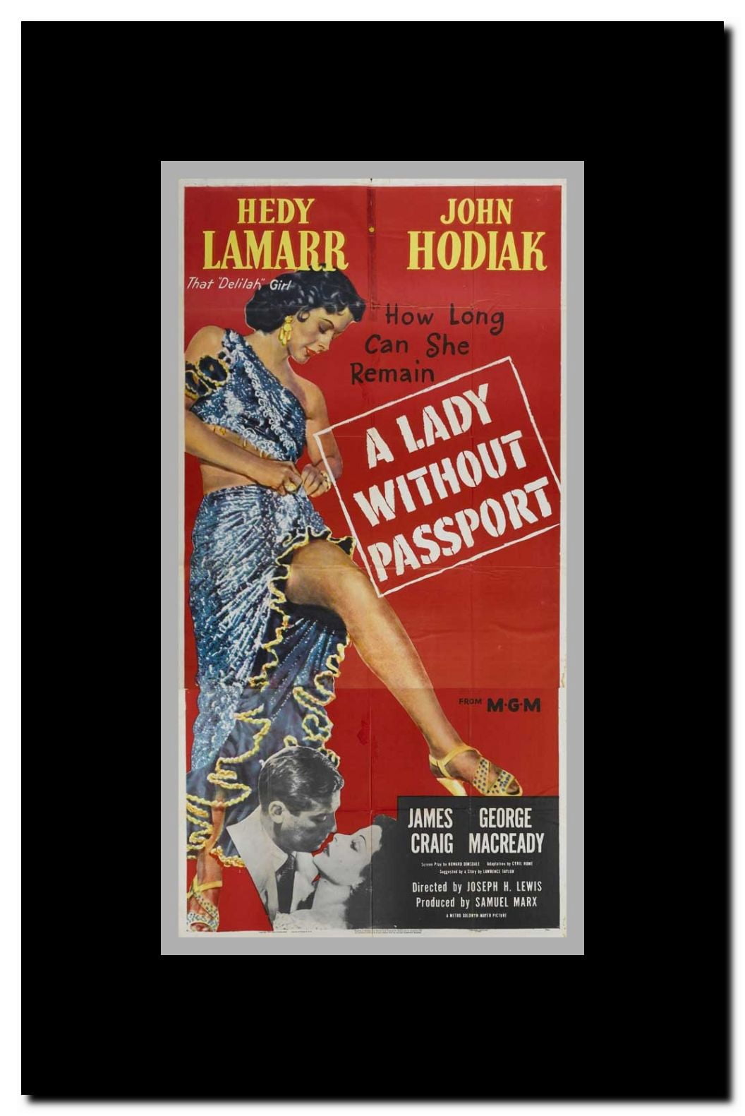 A Lady Without Passport Framed Movie Poster