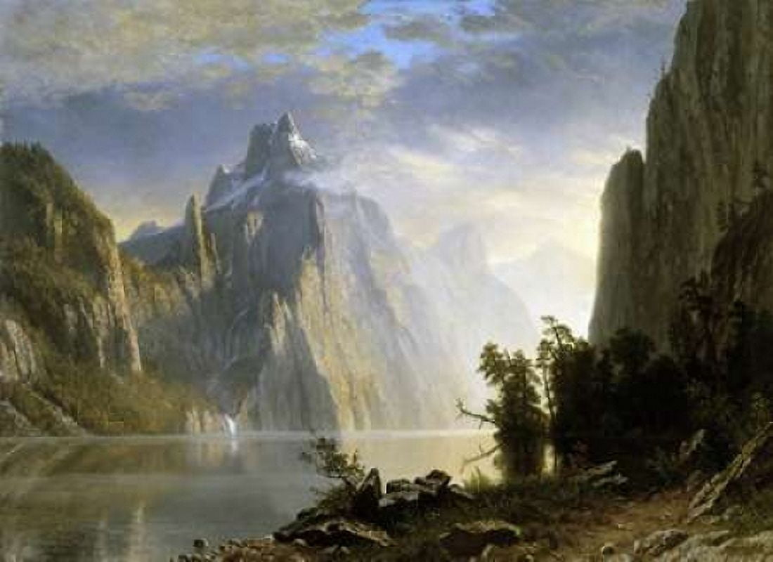 A Lake in the Sierra Nevada Canvas Art - Albert Bierstadt (18 x 24)