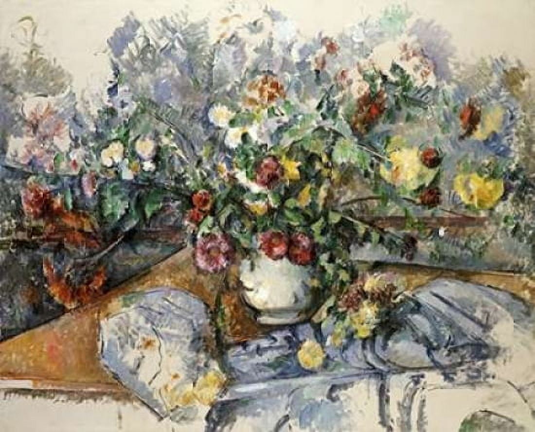 A Large Bouquet of Flowers Canvas Art - Paul Cezanne (20 x 24)