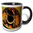 thumbnail image 1 of 3drose, a Large Mexican Hat Hanging on a Wall at a Restaurant in with Bright, Vibrant Yellow and Black, 15oz Two-tone Black Mug, 1 of 6