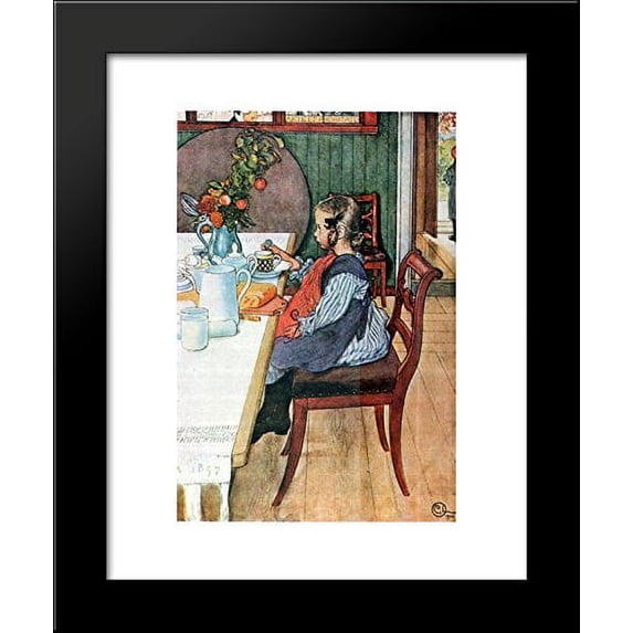 A Late-Riser's Miserable Breakfast 20x24 Framed Art Print by Carl Larsson