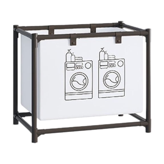 A Laundry Hamper Dirty Clothes Storage Basket Foldable Collapsible Fabric Bag With Stainless Steel Frame Space Saver