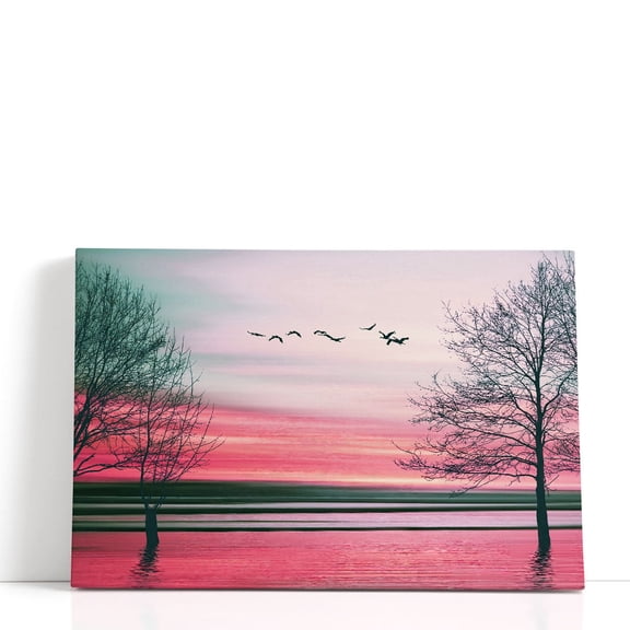 A Lazy Evening - Wrapped Canvas Print Wall Art | 18" W x 12" H