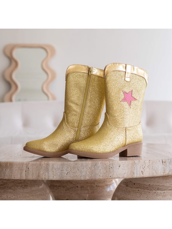 Gold Sparkle Child Boots