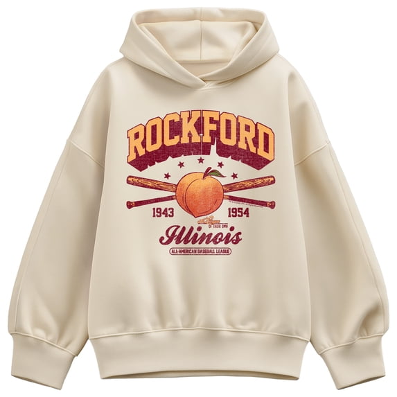 A League Of Their Own - Rockford Peaches Baseball - Women's Oversized Fleece Hoodie Sweatshirt