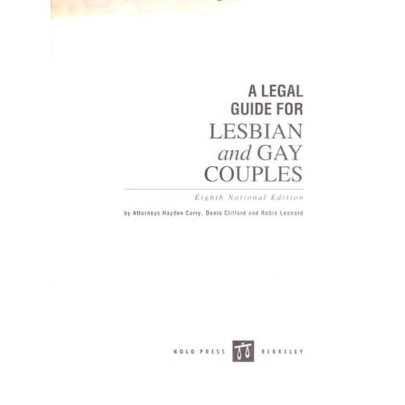 Pre-Owned A Legal Guide for Lesbian and Gay Couples (Paperback) 9780873372695