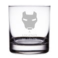 thumbnail image 1 of A Legend In Iron - Iron Man Engraved 10 oz Rock Glass, 1 of 1