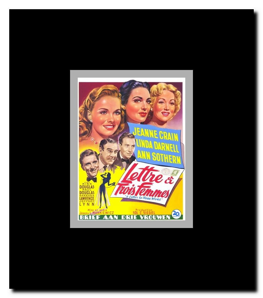 A Letter to Three Wives Framed Movie Poster
