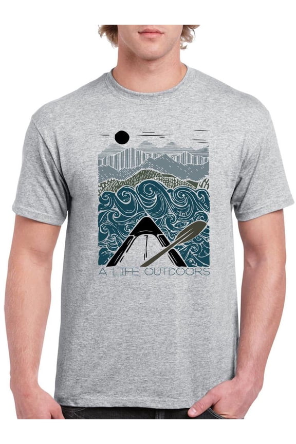 A Life Outdoors T-Shirt Men -Smartprints Designs, Male x-Large