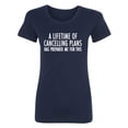 thumbnail image 1 of A Lifetime of Cancelling Plans Womens crewneck tee, 1 of 2