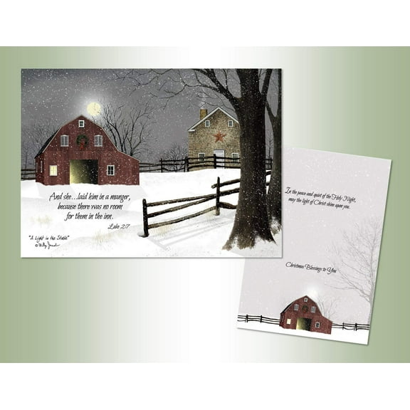 A Light in the Stable Billy Jacobs Box of 16 Religious Cards