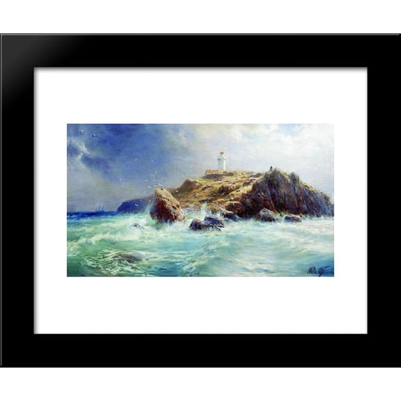 A Lighthouse 20x24 Framed Art Print by Lev Lagorio