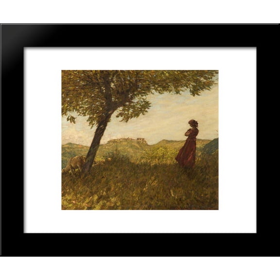 A Ligurian Shepherdess 20x24 Framed Art Print by Henry Herbert La Thangue
