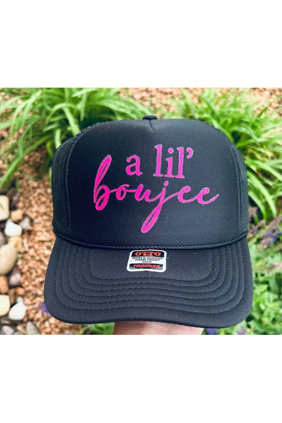 A Lil' Boujee Black Trucker Hat