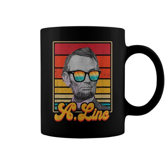 A Linc President Abraham Lincoln Retro Patriotic July 4Th Coffee Mugs