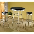 thumbnail image 1 of A Line Furniture Hackensack Nostalgic Retro Chrome Bar Set White Table/4 Stools, 1 of 5