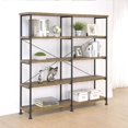 thumbnail image 1 of A Line Furniture Mid Century Industrial Design Rustic Oak Display Bookcase Rustic Oak, 1 of 1