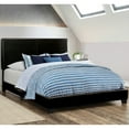thumbnail image 1 of A Line Furniture Modern Design Black Leatherette Upholstered Bed Queen, 1 of 4