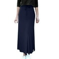 thumbnail image 1 of A Line Maxi Skirt for Women High Waist Stretchy Long Skirt Casual Solid Color Soft Knit Basic Skirts, 1 of 5