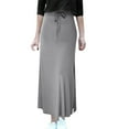 thumbnail image 1 of A Line Maxi Skirt for Women High Waist Stretchy Long Skirt Casual Solid Color Soft Knit Basic Skirts, 1 of 5