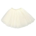 thumbnail image 1 of A-Line Mesh Skirt Girls Ballets Tutus, Kids Birthday Princess Party Dress Skirt, Summer Puffy Mesh Skirt Girls Pleated Skirt School Uniform Mini Skirts Beige 6Y, 1 of 8