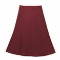 thumbnail image 1 of A Line Midi Skirt for Women High Waist Flowy Casual Solid Color Skirt Soft Knit Office Basic Skirts, 1 of 8