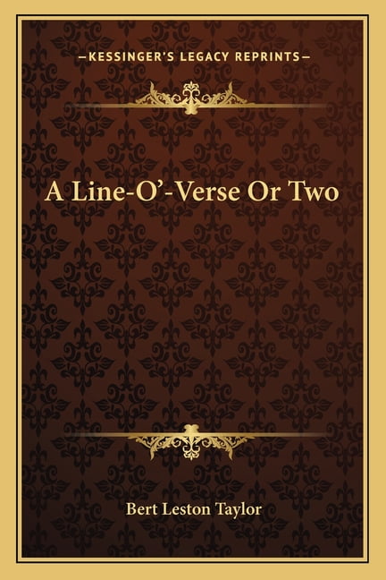 A Line-O'-Verse Or Two (Paperback)