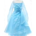 thumbnail image 1 of A-Line Organza Long Dress Turquoise 12 HC1251, 1 of 5