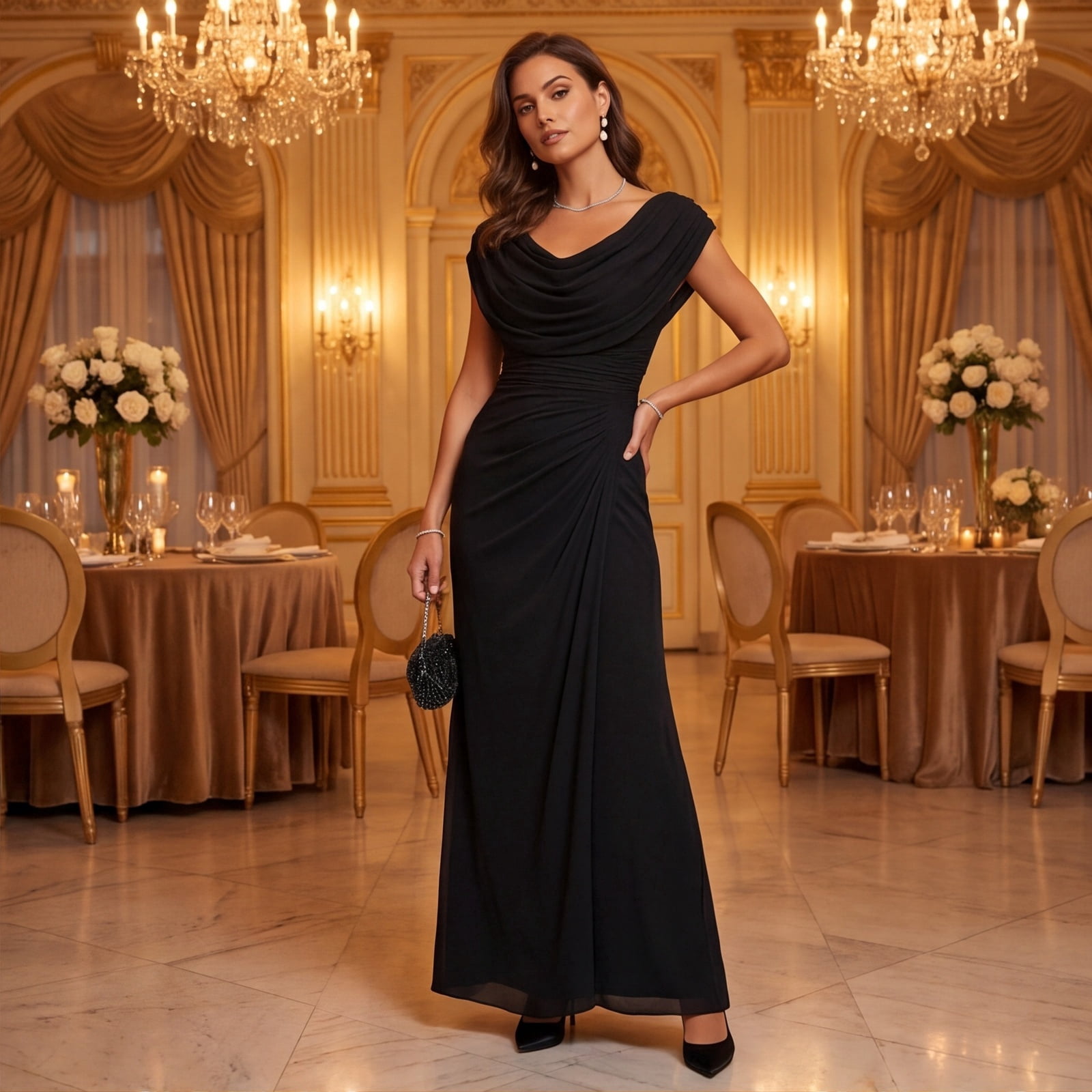 black and gold wedding bridesmaid dresses Chicago Area Weddings | Palmer House