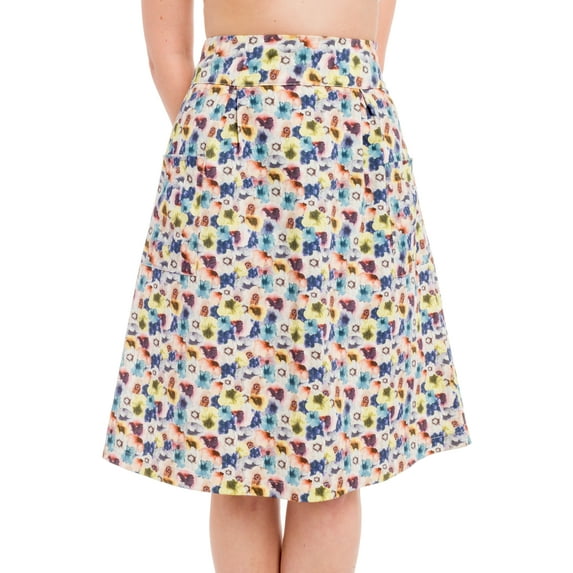 A Line Print Skirt