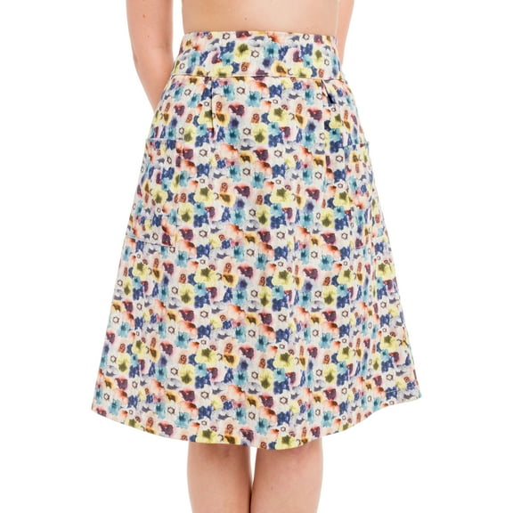 A Line Print Skirt