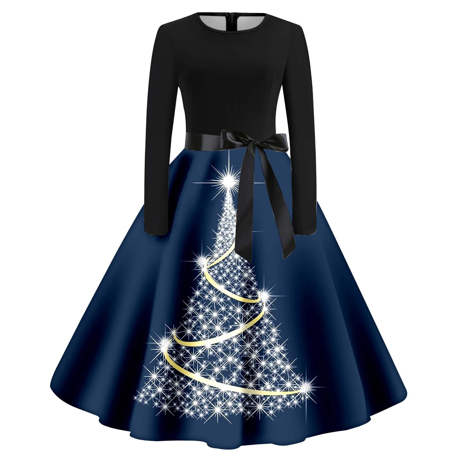 Big Long Sleeve Christmas Dress Woman New Year Performance Costumes With Long Sockings