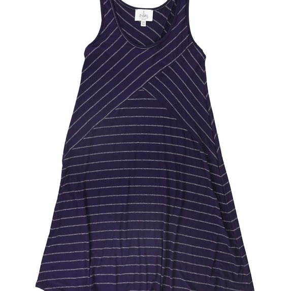 A-Line Womens Scoop A-line Dress, Purple, Petite, PXS