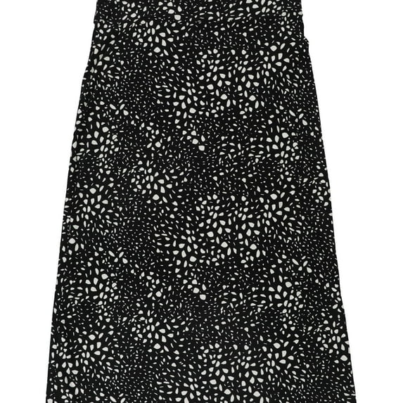 A-Line Womens Two Tone Straight Maxi Skirt, Black, Petite, PXL