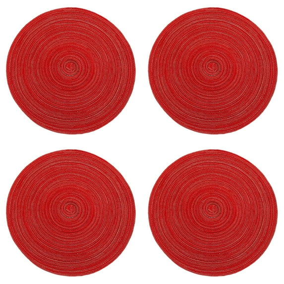 A Linen Insulation Pad * 4 Round Placemats Attractive Washable Round Placemats for Kitchen Table 15 Inch Round Table Mats
