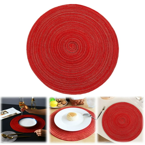 A Linen Insulation Pad Round Placemats Attractive Washable Round Placemats for Kitchen Table 15 Inch Round Table Mats