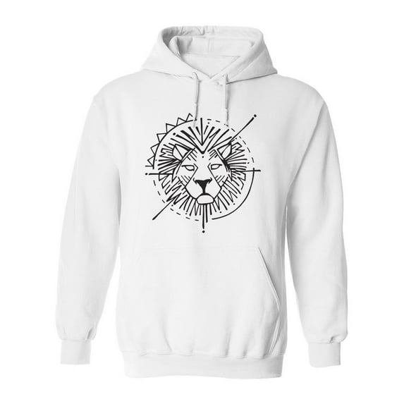 A Lion Head Symbol Hoodie Men -Image by Shutterstock, Male Large