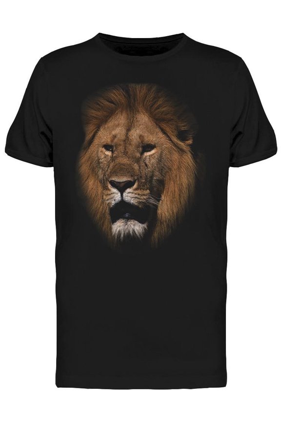 A Lion's Face Portrayed T-Shirt Men -Image by Shutterstock, Male Small