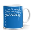 thumbnail image 1 of A List of Things Better Being Grandpa Coffee Tea Ceramic Mug Office Work Cup Gift 15 oz, 1 of 3