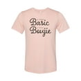 thumbnail image 1 of A Little Basic A Little Boujie, Basic Shirt, Unisex Fit, Boujie, Super Soft, Sublimated Design, A Little Basic Shirt, Boujie Shirt, Funny T, Peach, SMALL, 1 of 1