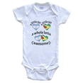 thumbnail image 1 of A Little Bit Argentinian Guyanese Argentina Guyana Heart Flags Baby Bodysuit, 3-6 Months White, 1 of 4